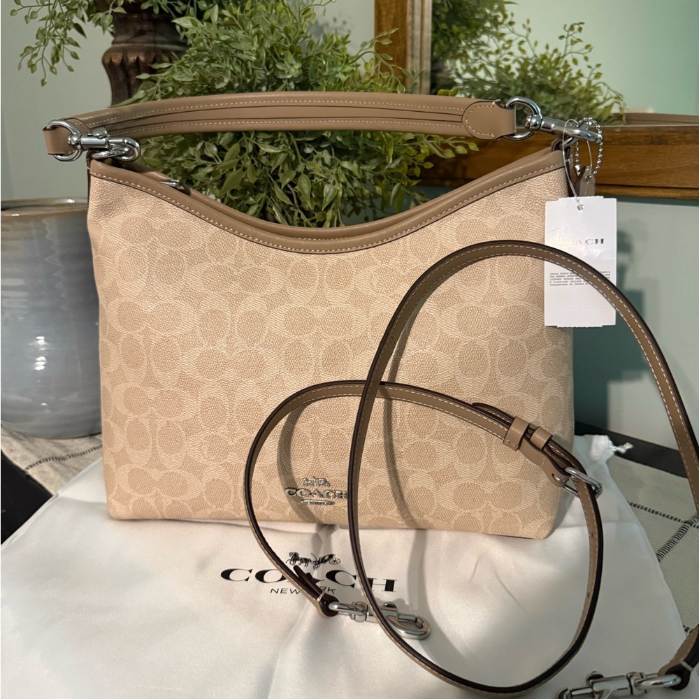 Coach Laurel Signature Pebble Canvas Shoulder Bag